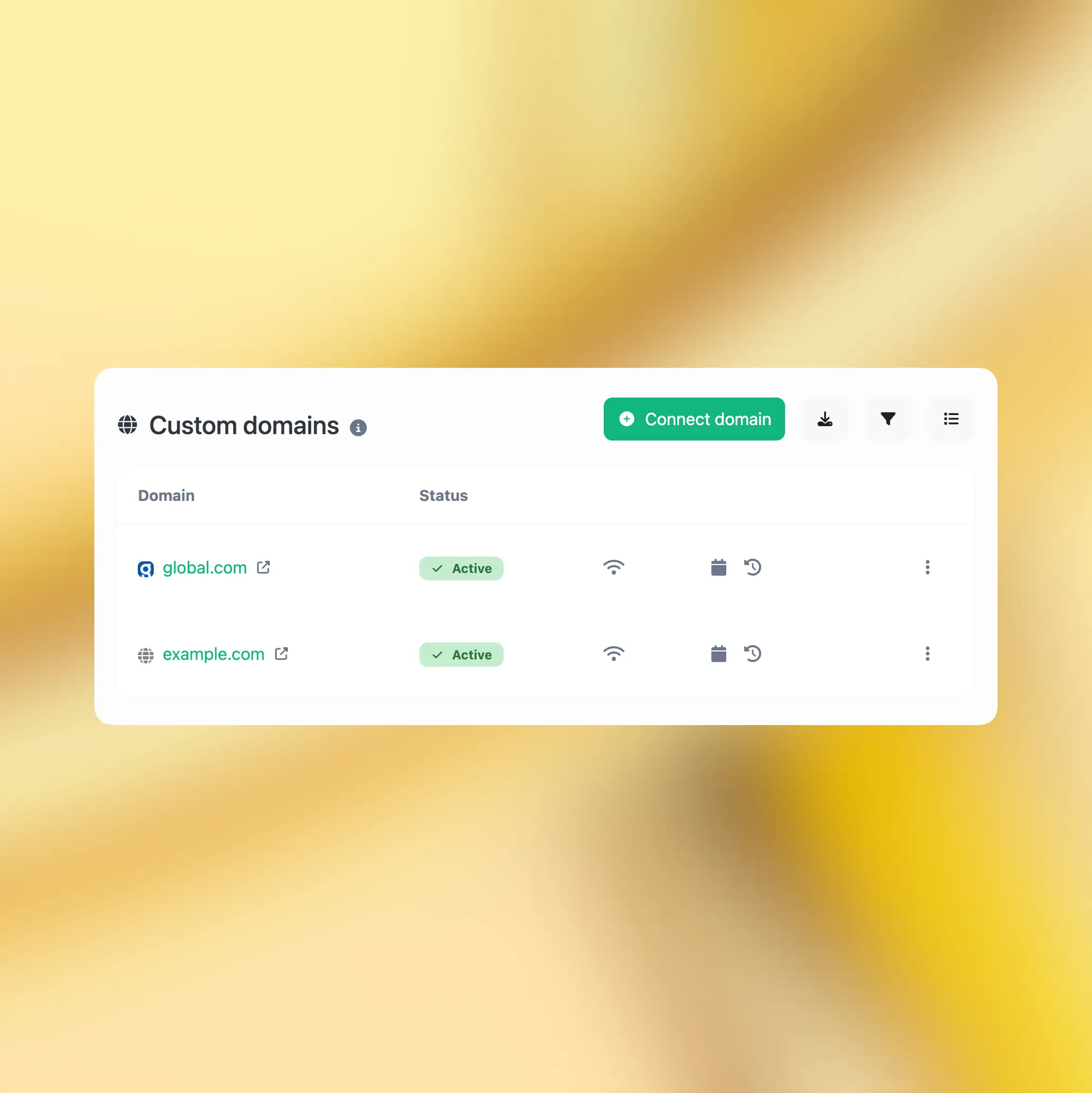 66uptime PHP script showing custom domains for status pages