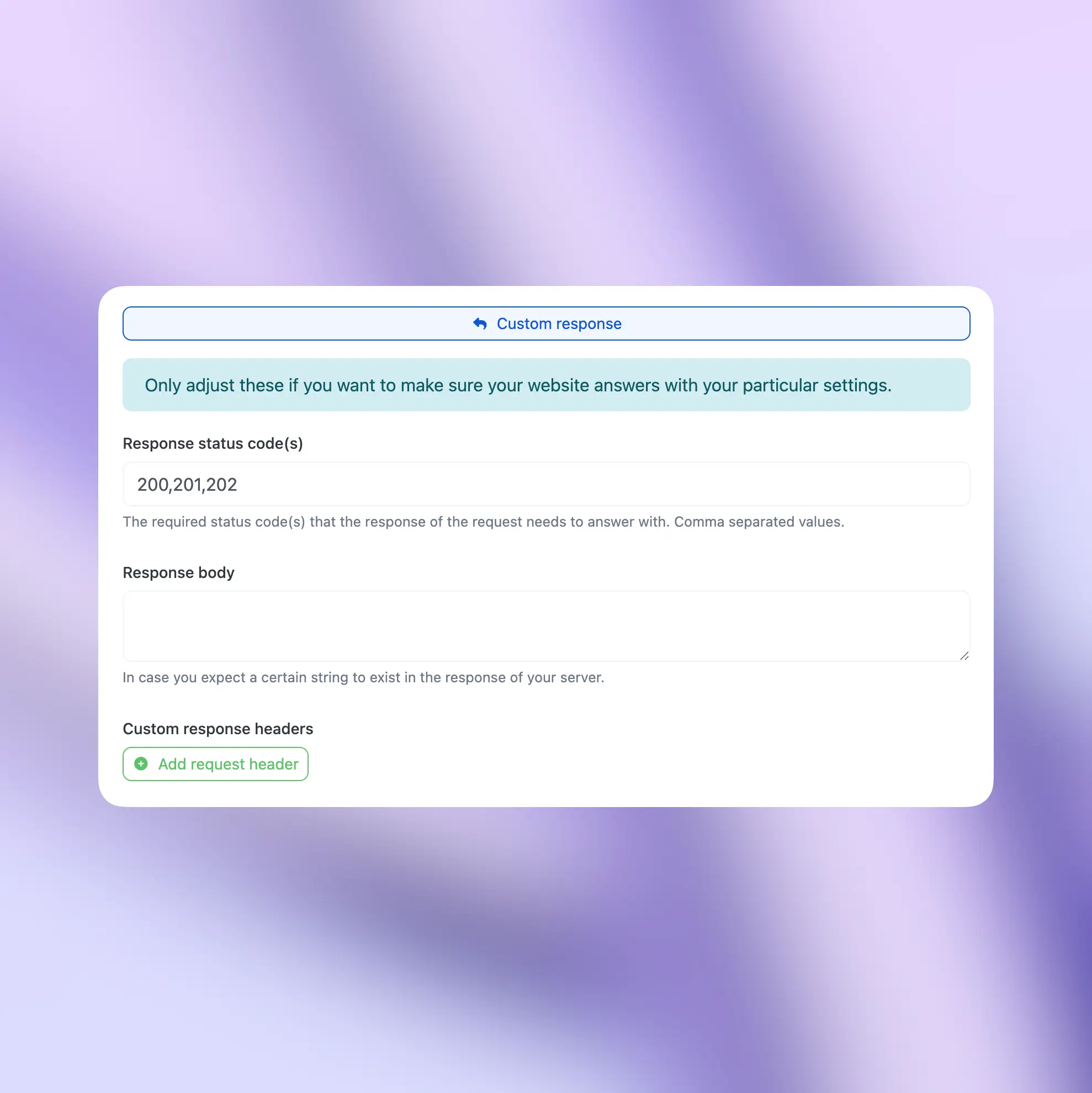 66uptime PHP script showing custom HTTP response checks